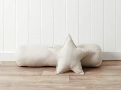 Kids Linen Star Cushion - Oatmeal