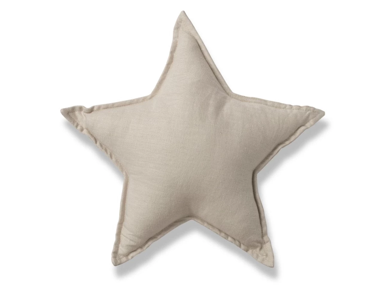 Kids Linen Star Cushion - Oatmeal - Image 2