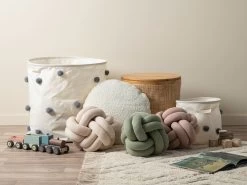 Knot Knitted Cushion - Sage Green - CLEARANCE