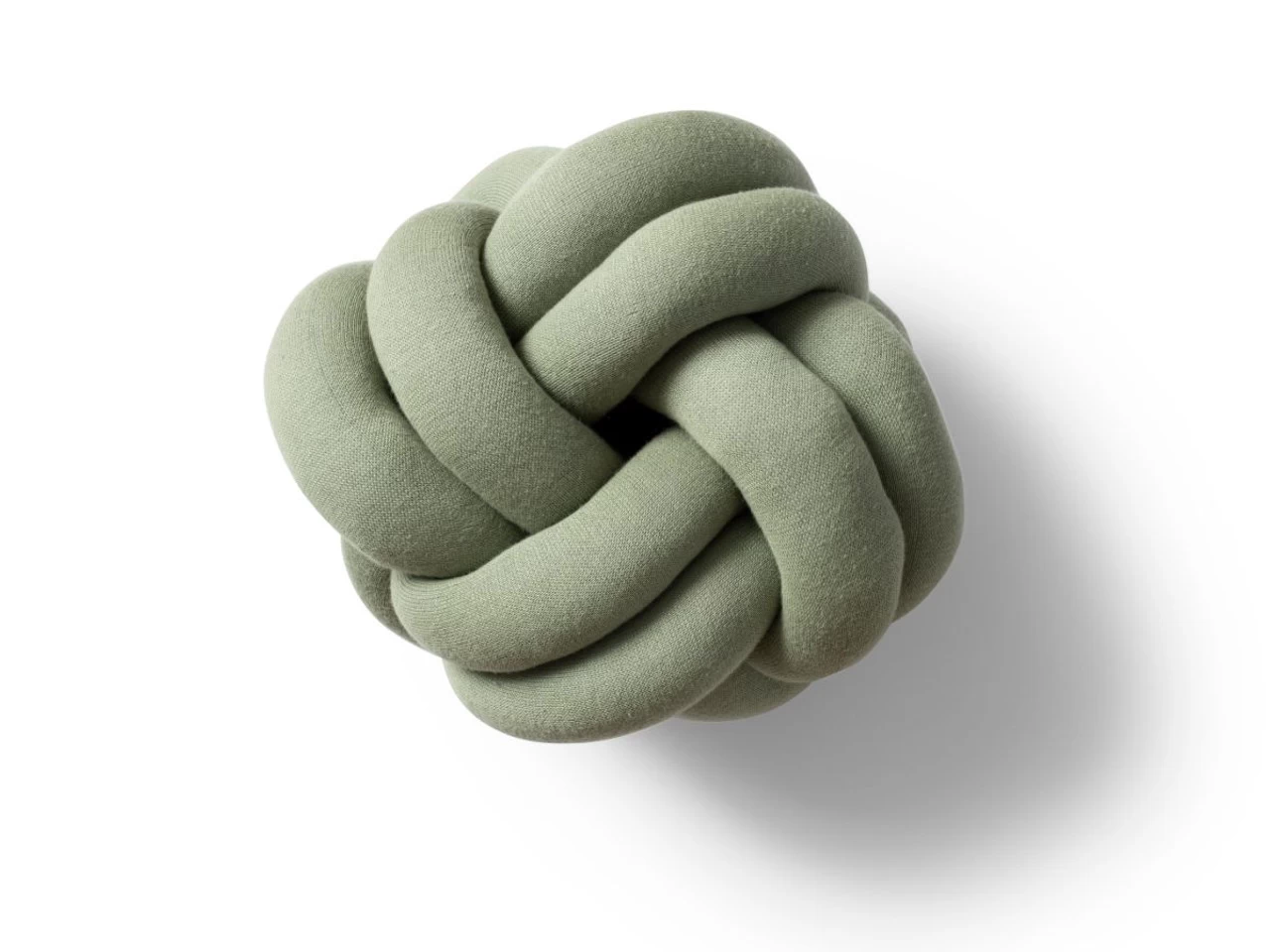 Knot Knitted Cushion - Sage Green - CLEARANCE - Image 2
