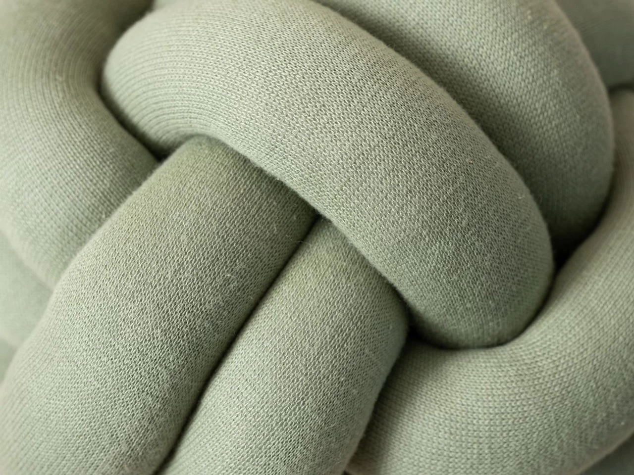 Knot Knitted Cushion - Sage Green - CLEARANCE - Image 4