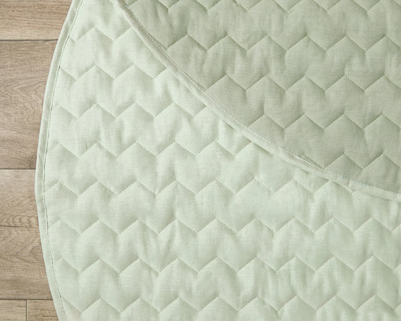 Mocka Linen Play Mat - Sage Green- CLEARANCE - Image 5