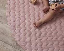 Mocka Linen Play Mat - Soft Pink- CLEARANCE
