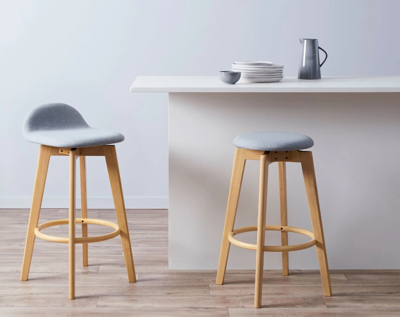 Livi Bar Seat - Light Grey - Image 3