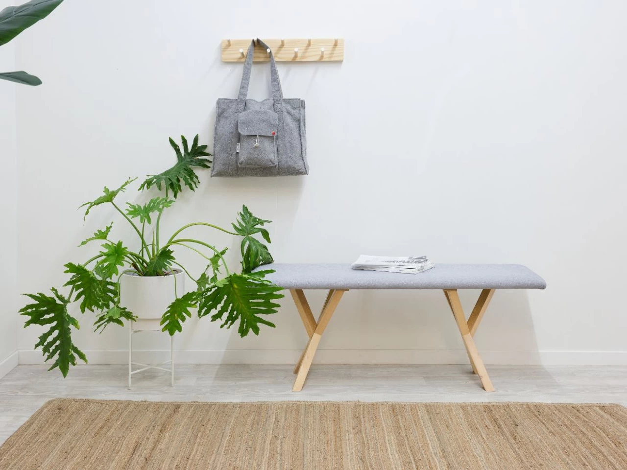 Livi Bench Seat - Light Grey