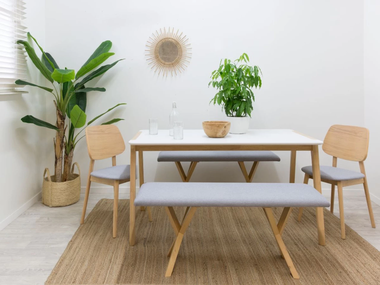 Livi Bench Seat - Light Grey - Image 4