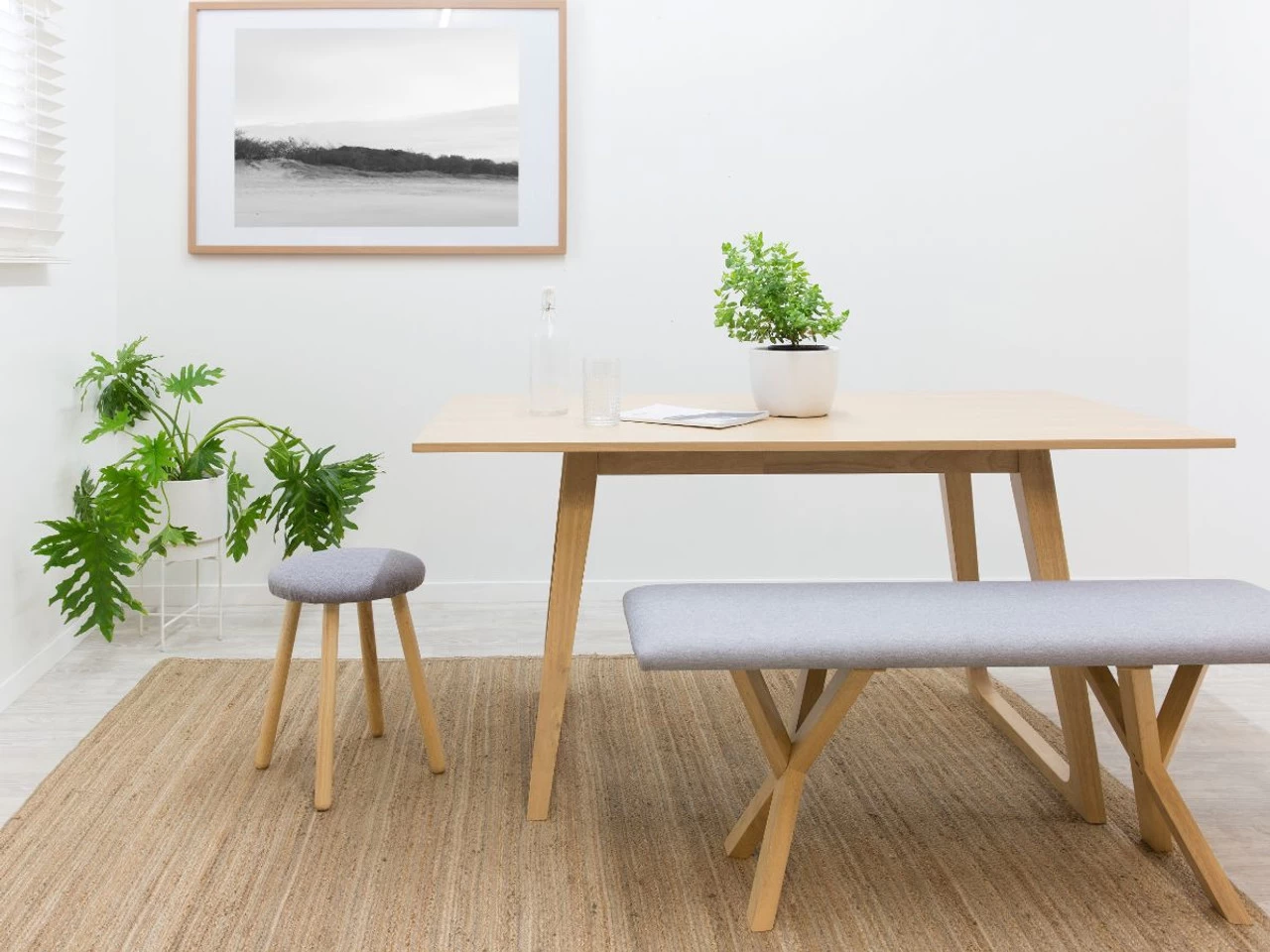 Livi Bench Seat - Light Grey - Image 6