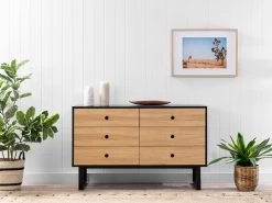 Parker Six Drawer - Black