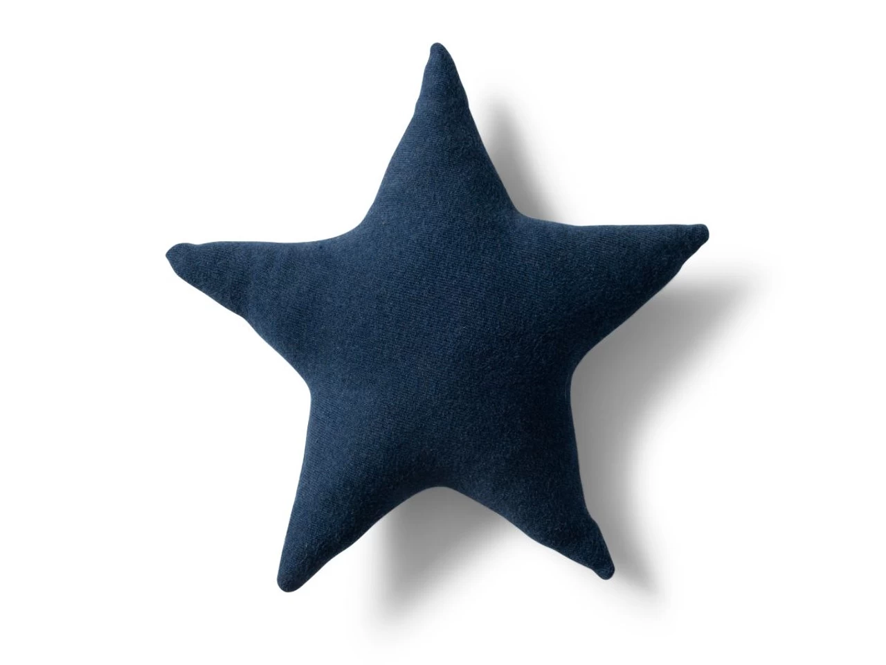 Star Knitted Cushion - Navy - Image 2