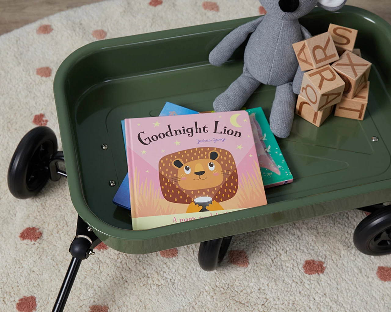 Kids Steel Wagon - Khaki - CLEARANCE - Image 5