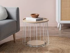 Tennyson Side Table - White - Large - CLEARANCE