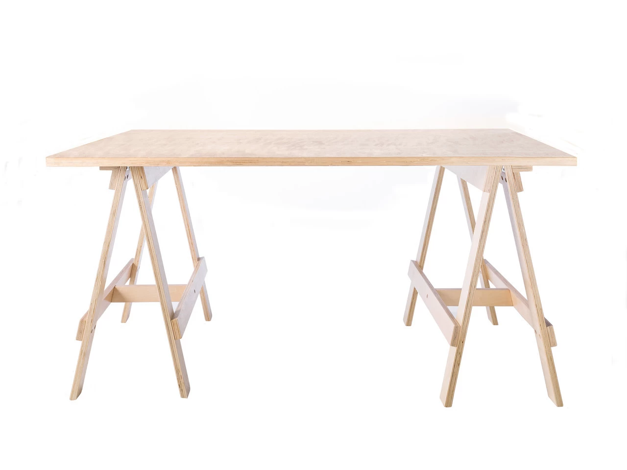 Trestle Desk - Natural Top/Natural Legs - Image 2