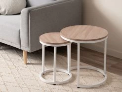 Vigo Nesting Side Tables - White