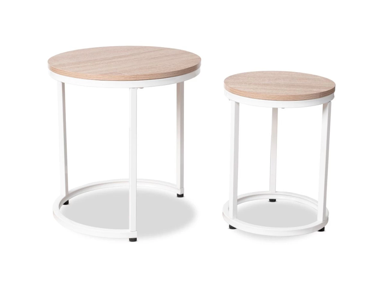 Vigo Nesting Side Tables - White - Image 2