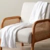 Molly Fringed Cotton Throw Blanket - Ivory