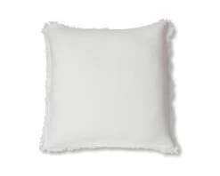 Molly Fringed Cotton Euro Cushion - Ivory