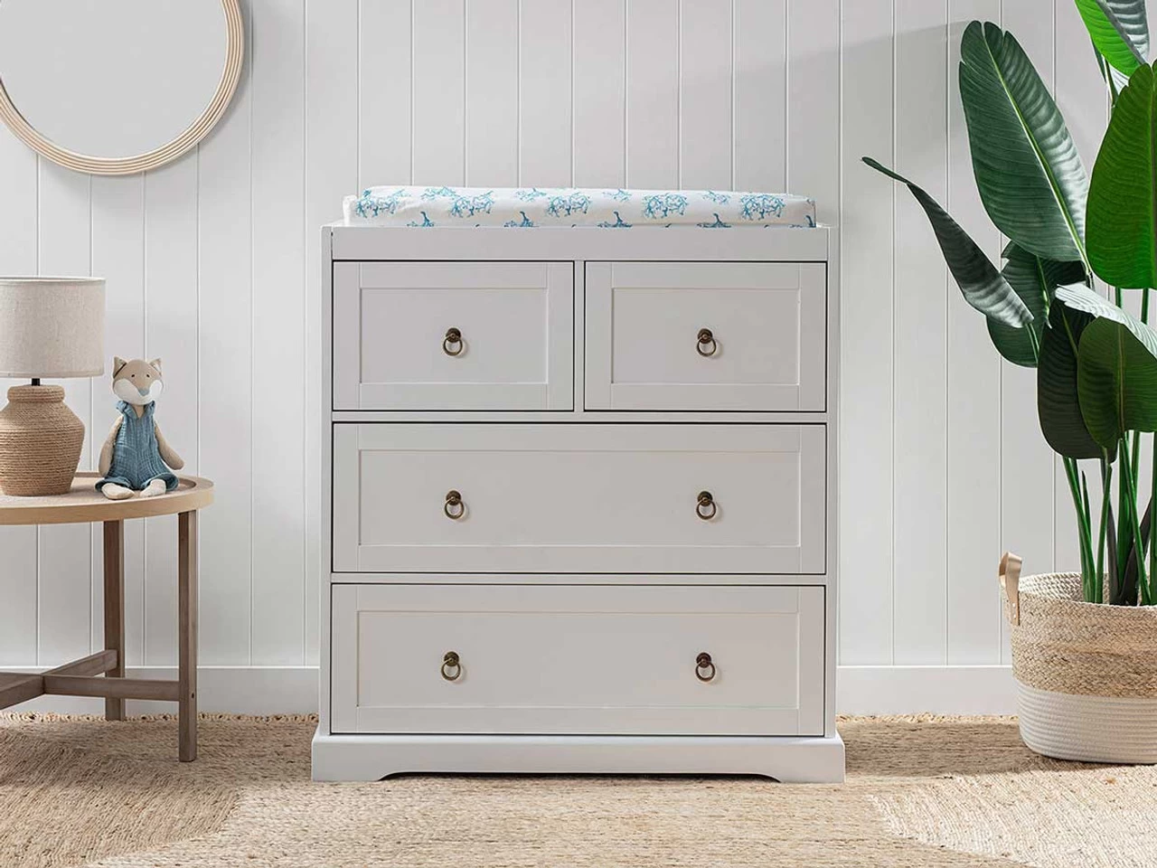 Hamptons Change Table - White