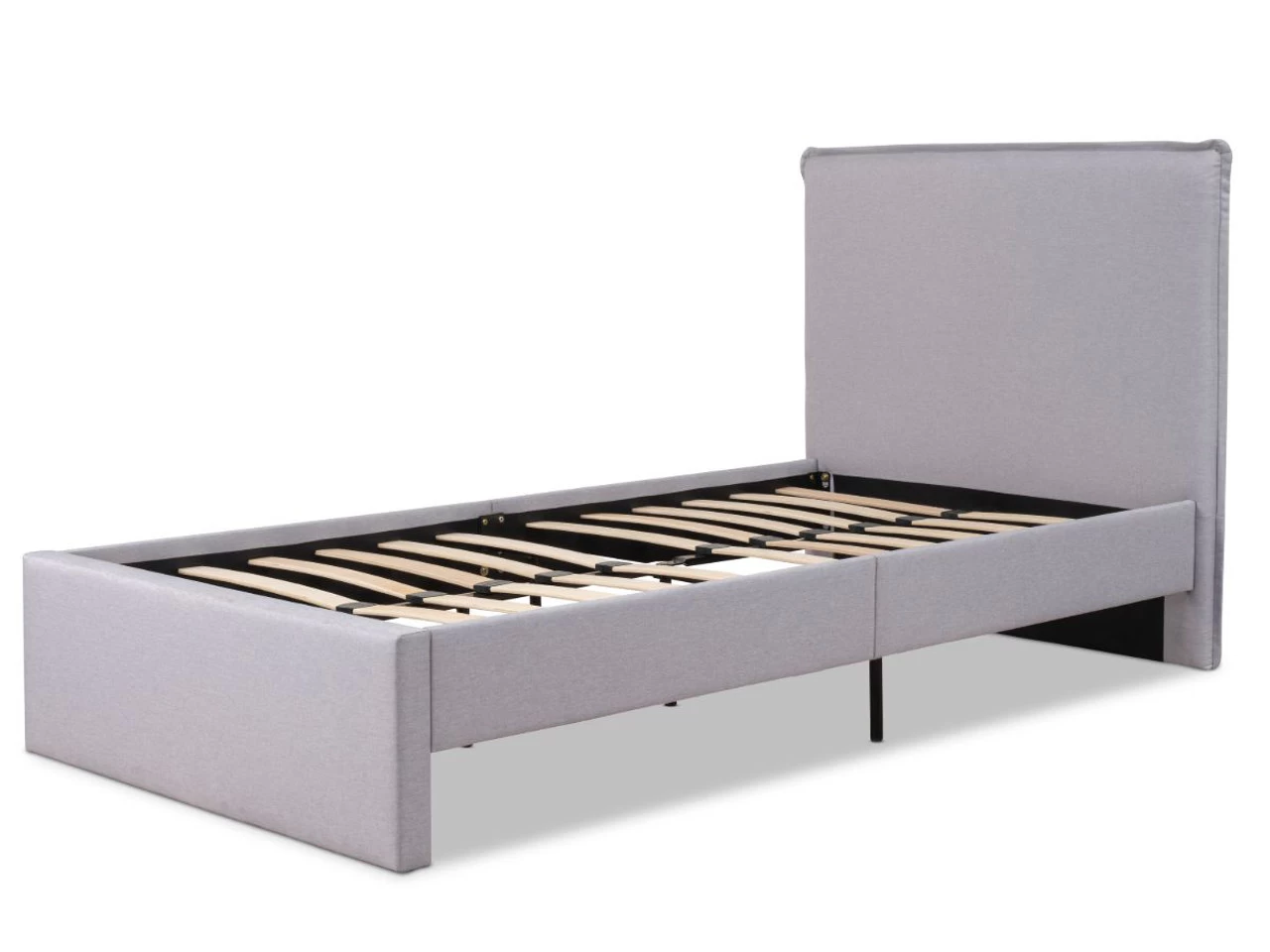 Peyton King Single Bed - Light Grey - Image 2