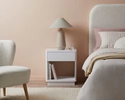 Oslo Bedside Table - White