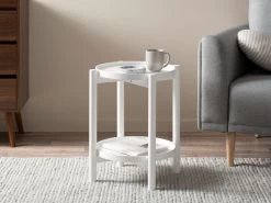 Olwyn Side Table - White - CLEARANCE