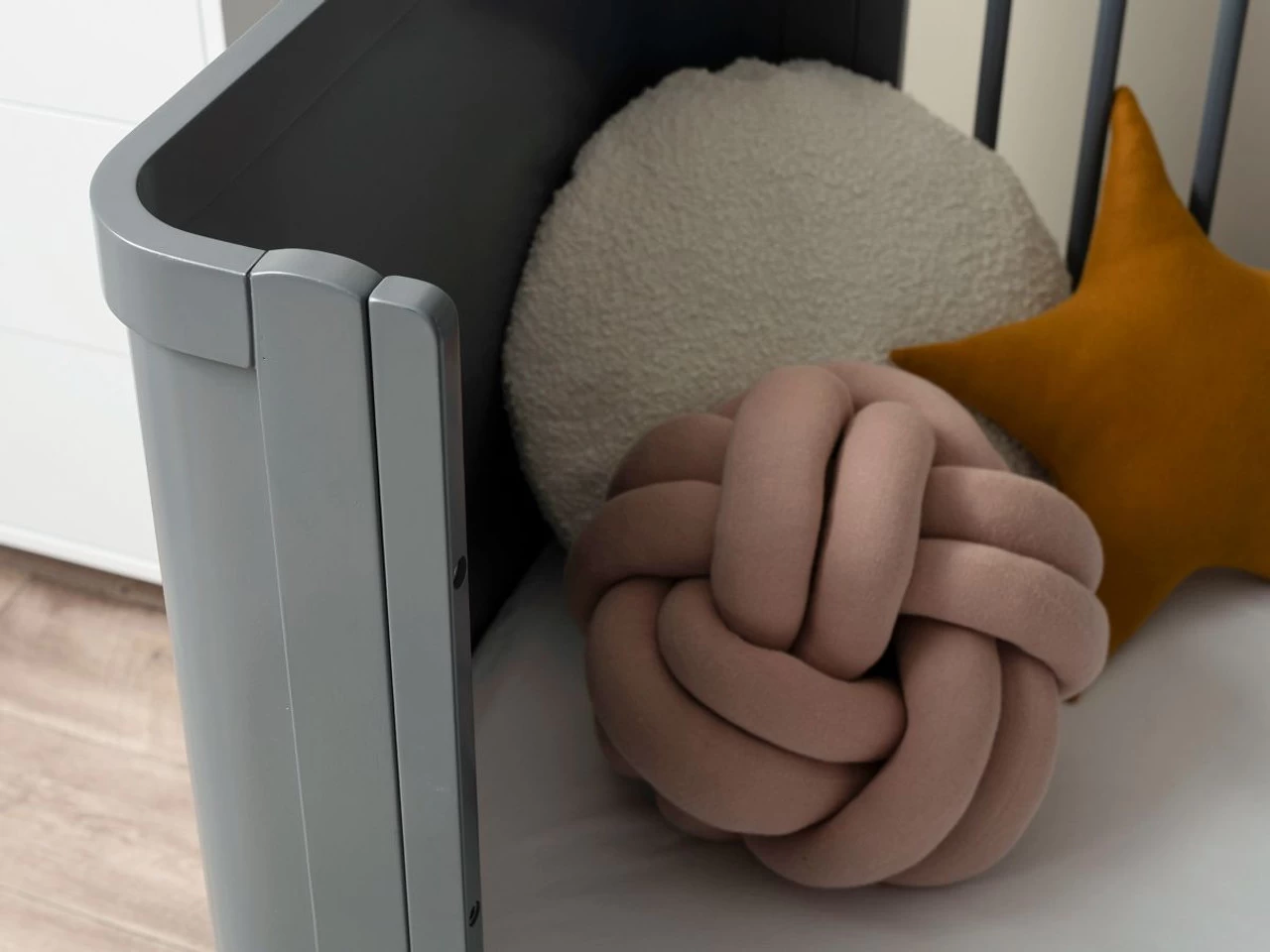 Orlando Cot Toddler Bed Conversion - Charcoal- CLEARANCE - Image 5