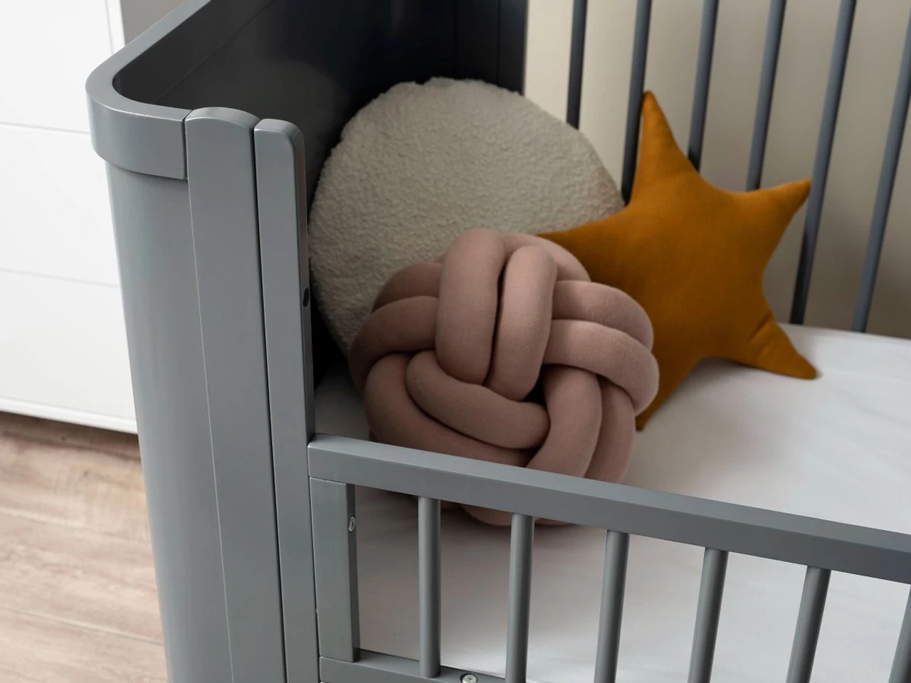 Orlando Cot Toddler Bed Half Frame - Charcoal - Image 5