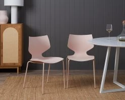 Pia Dining Chair - Set Of 2 - Blush