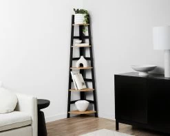 Porto Corner Shelves - Black
