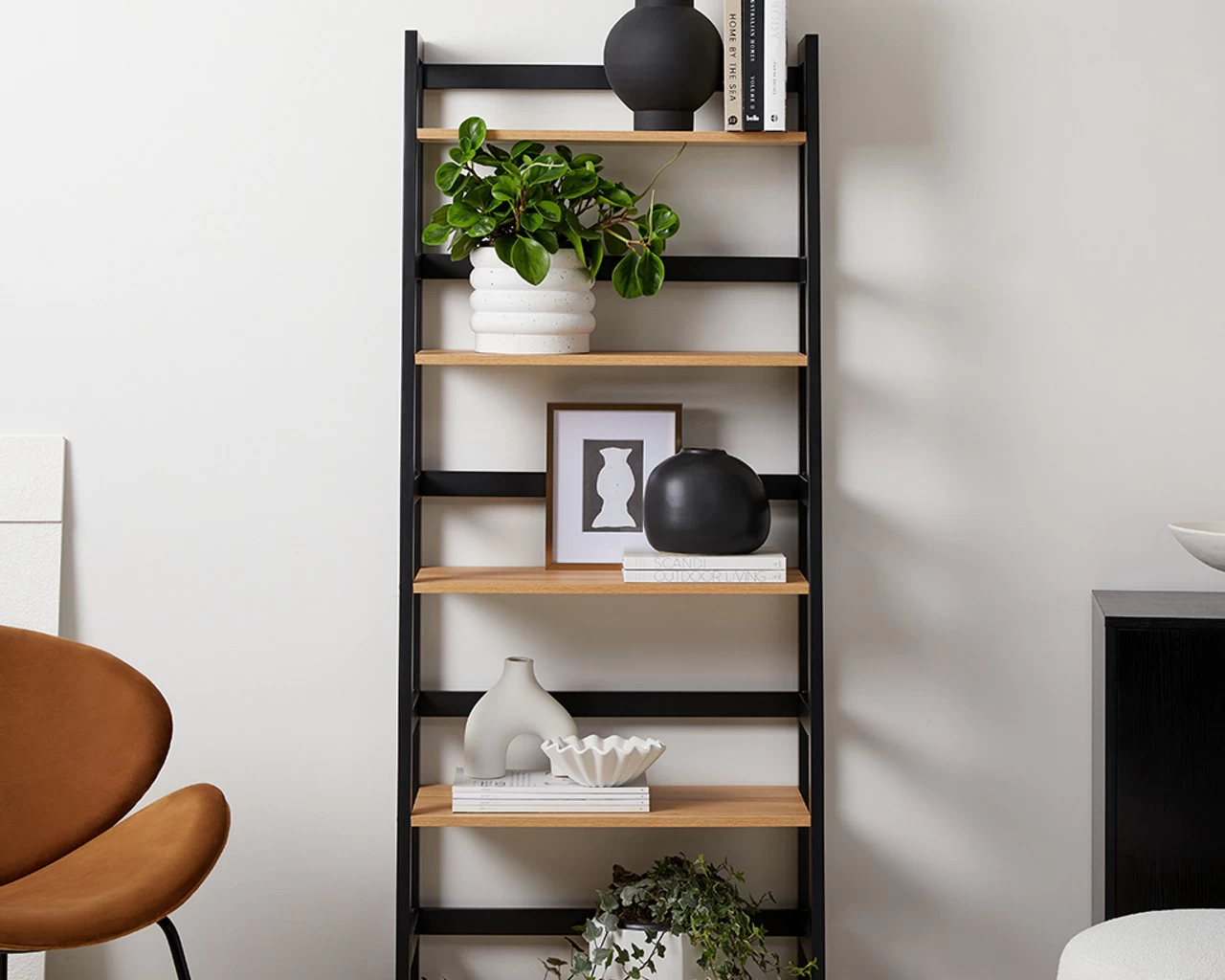 Porto Five Shelves - Black - Image 3