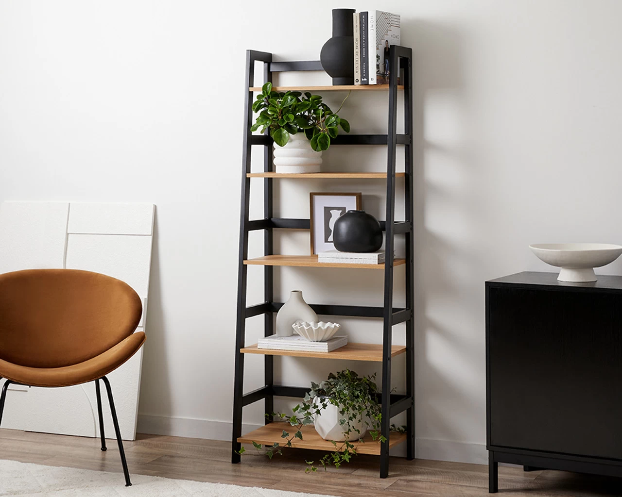 Porto Five Shelves - Black - Image 4