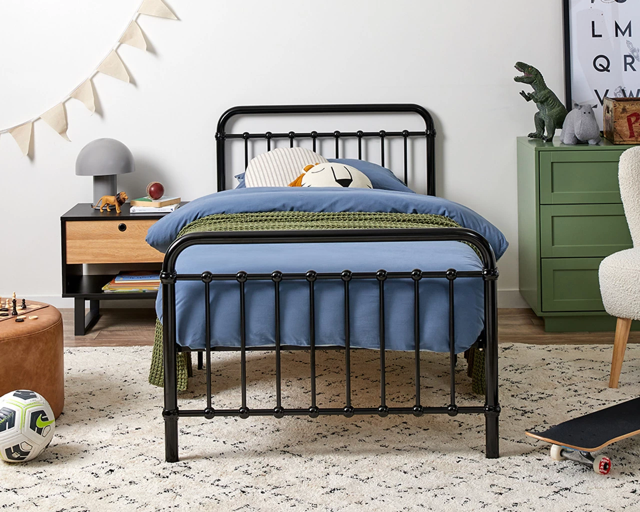 Sonata Bed - King Single - Black