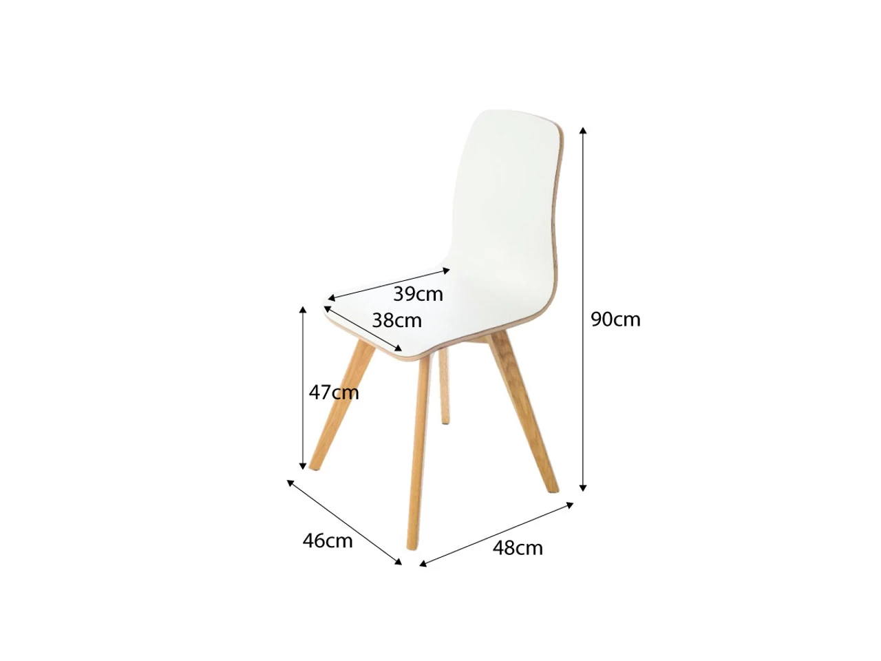 Harper Chair - White- CLEARANCE - Image 6