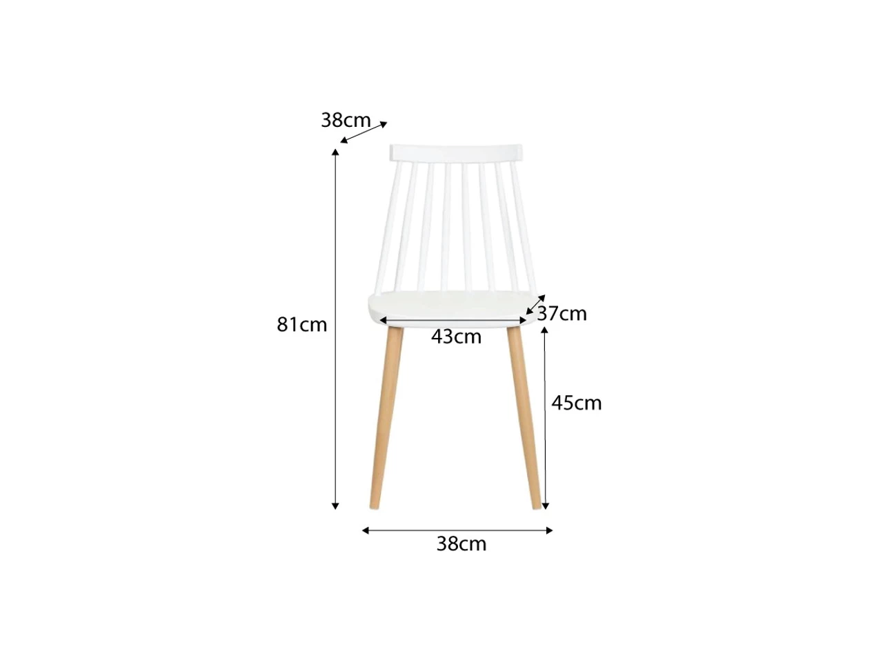 Flynn Dining Chair - White - Image 6