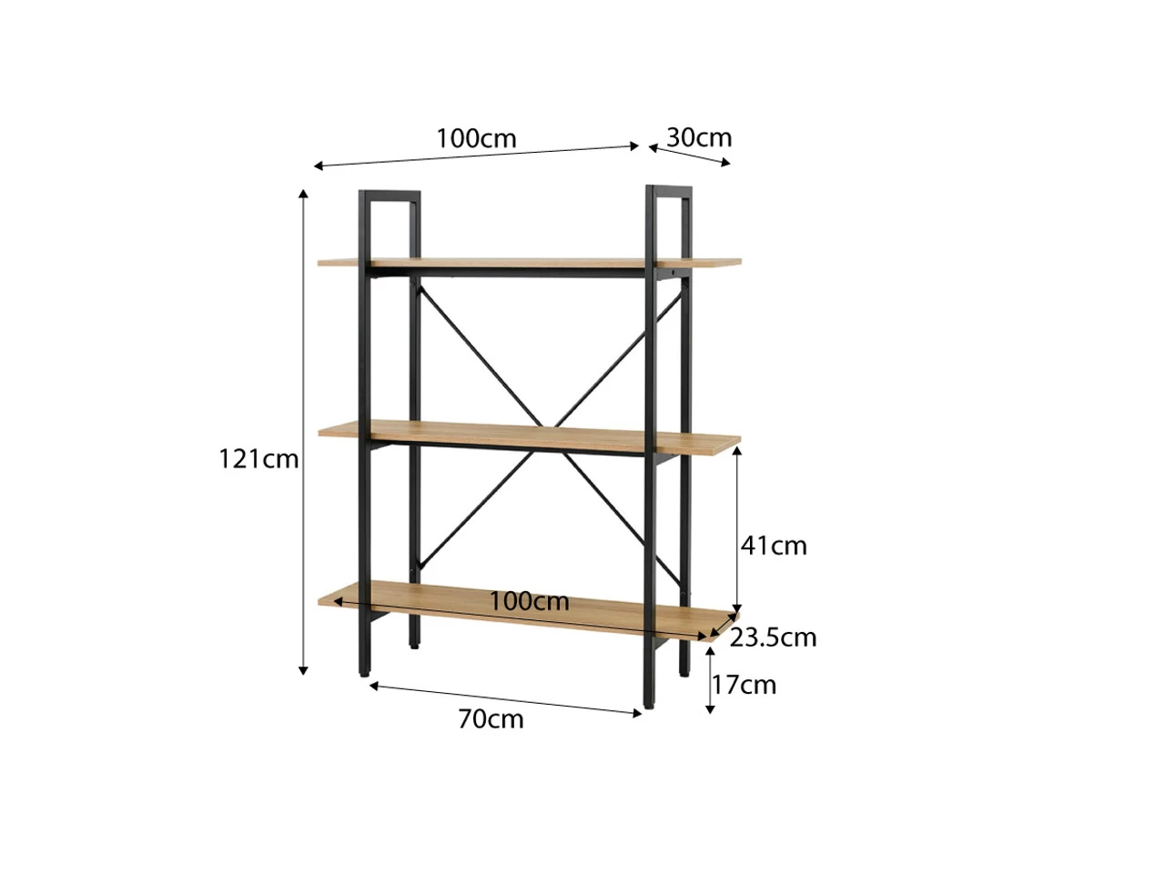 Porto Small Bookcase - Black - Image 6
