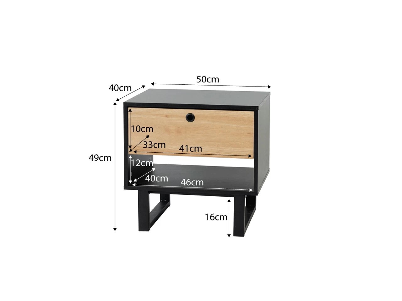 Parker Bedside Table - Black - Image 5