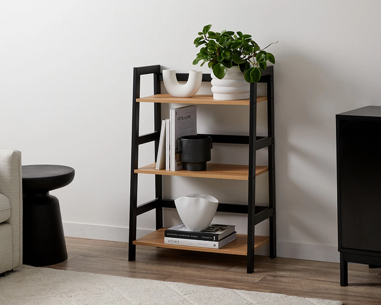 Porto Three Shelves - Black - Image 3