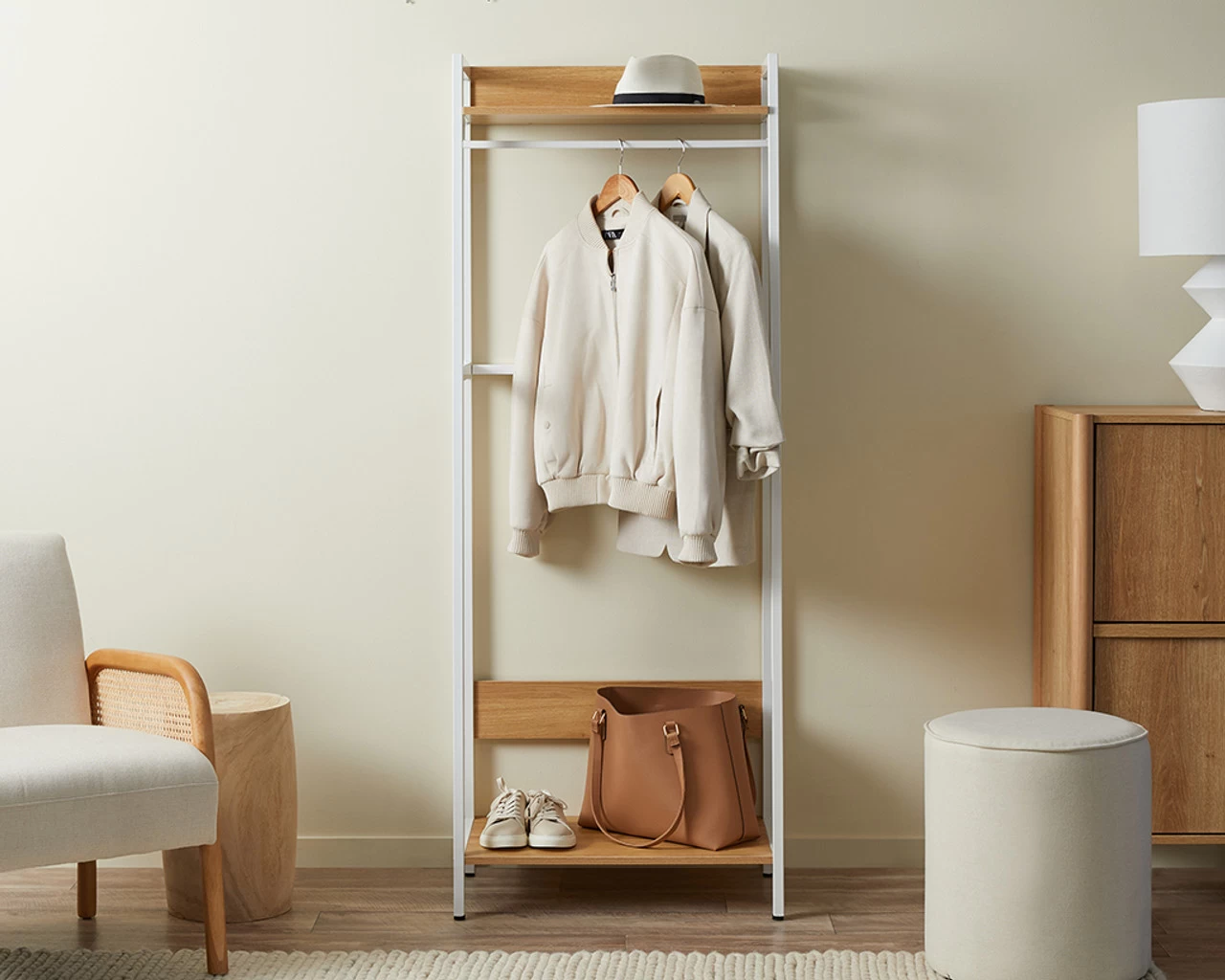 Porto Full Length Hanger - White