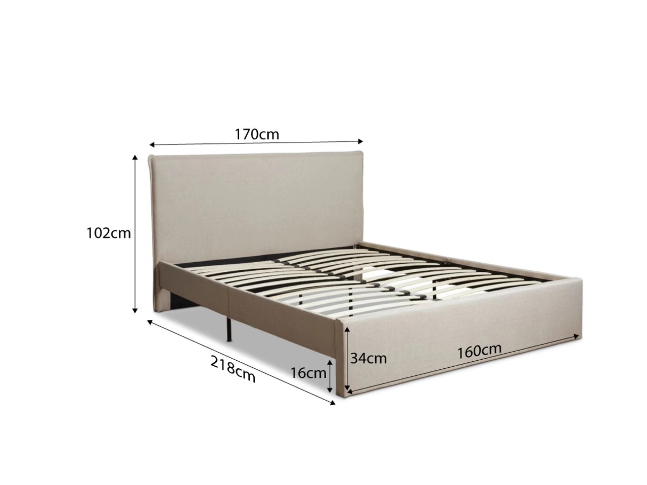 Peyton Queen Bed - Oatmeal - Image 6