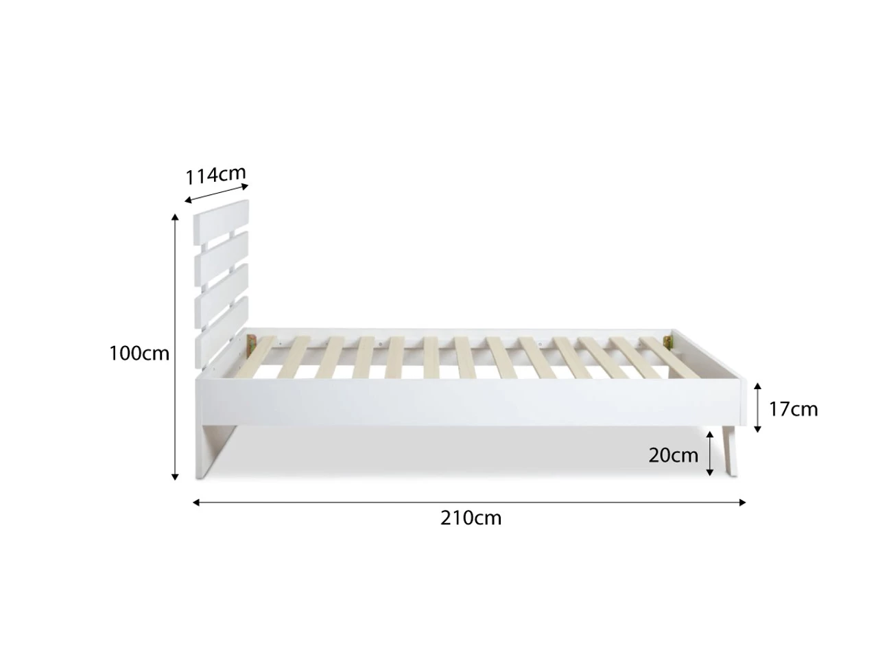 Soren King Single Bed - White - CLEARANCE - Image 6