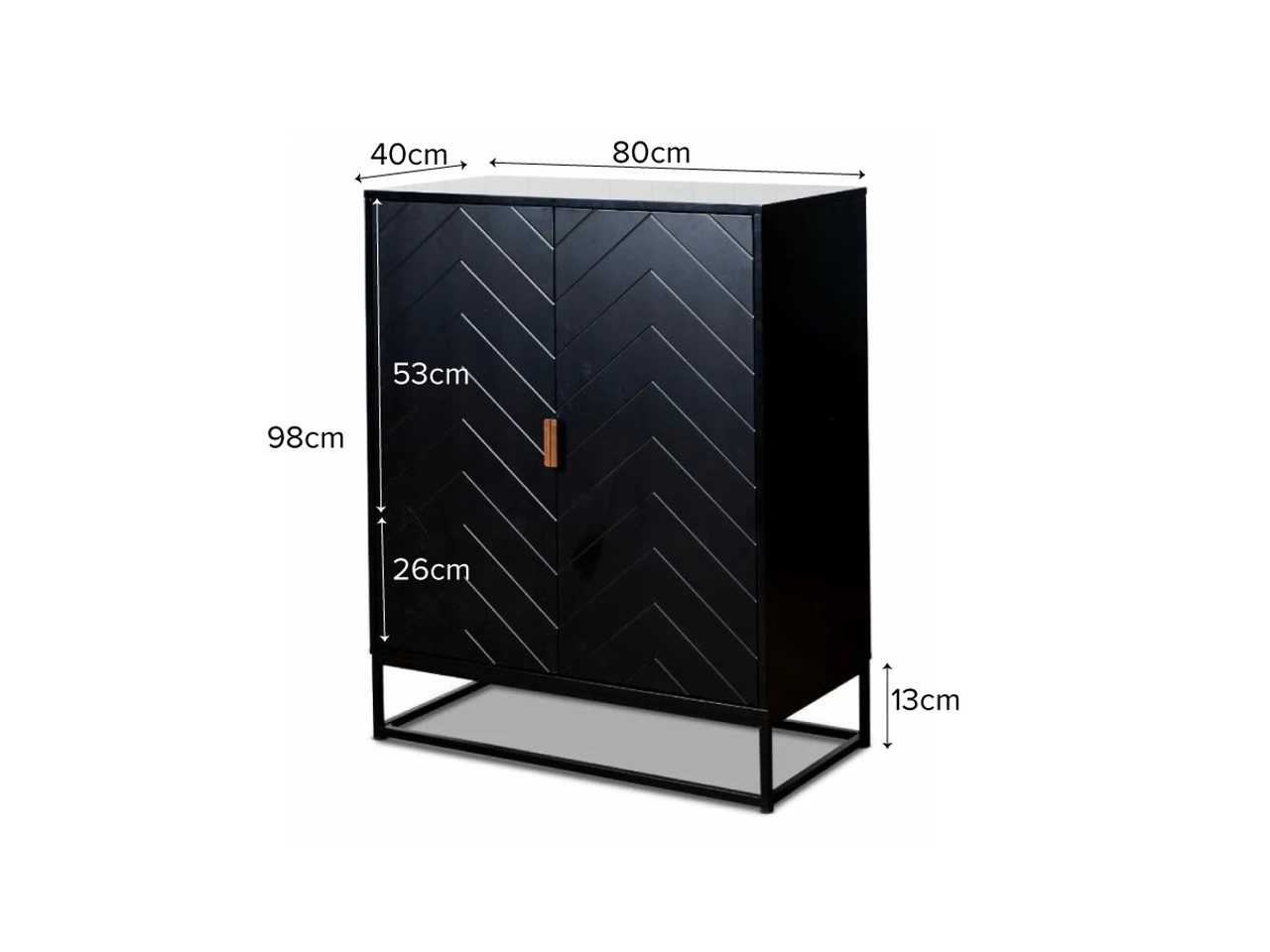Inca Two Door Cabinet - Black - Image 6