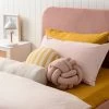 Knot Knitted Cushion - Pale Pink - CLEARANCE