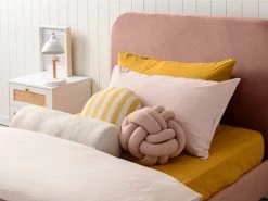 Knot Knitted Cushion - Pale Pink - CLEARANCE