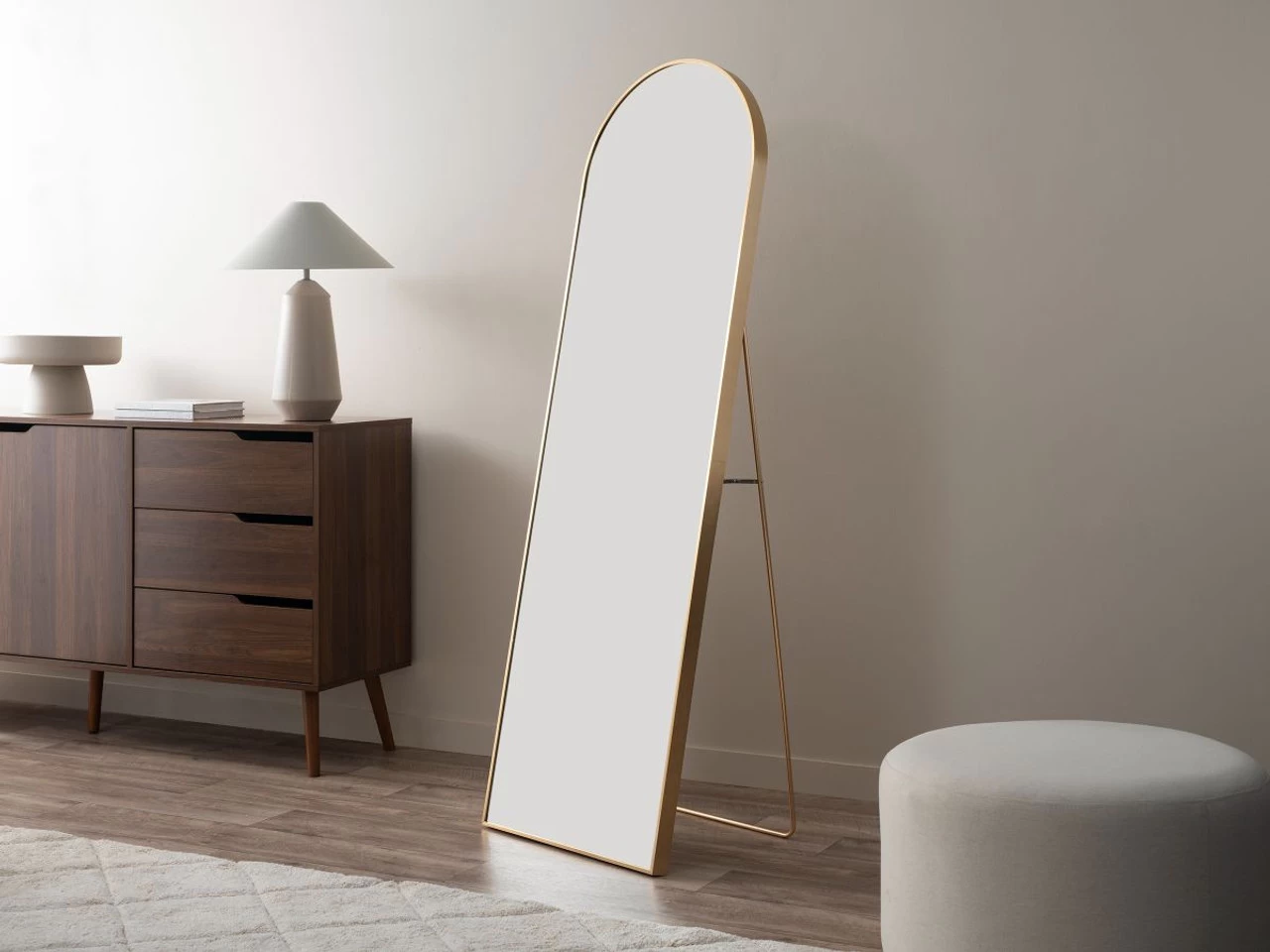 Jackson Metal Arch Full Length Freestanding Mirror - Gold