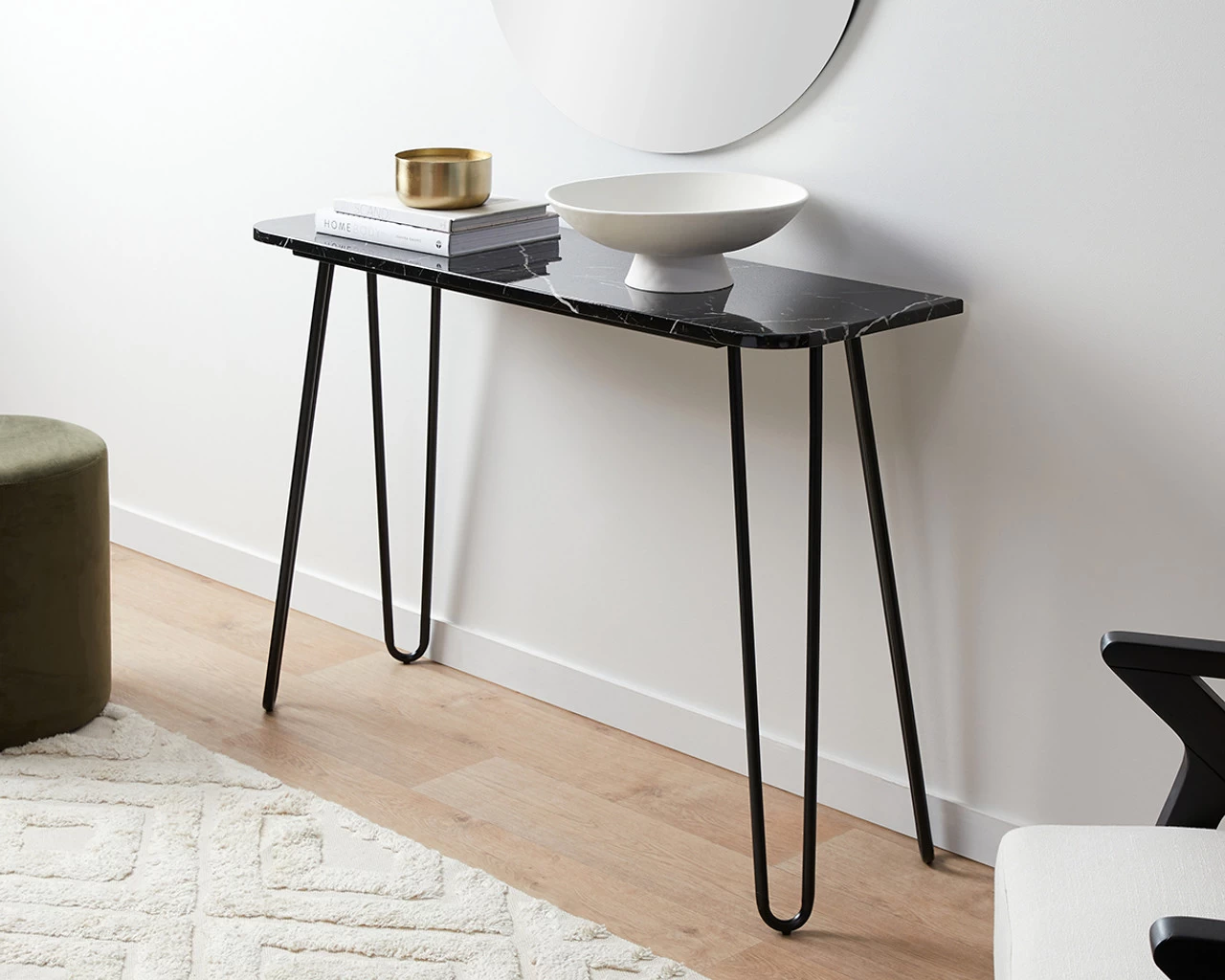 Lewis Console Table - Black - Image 3