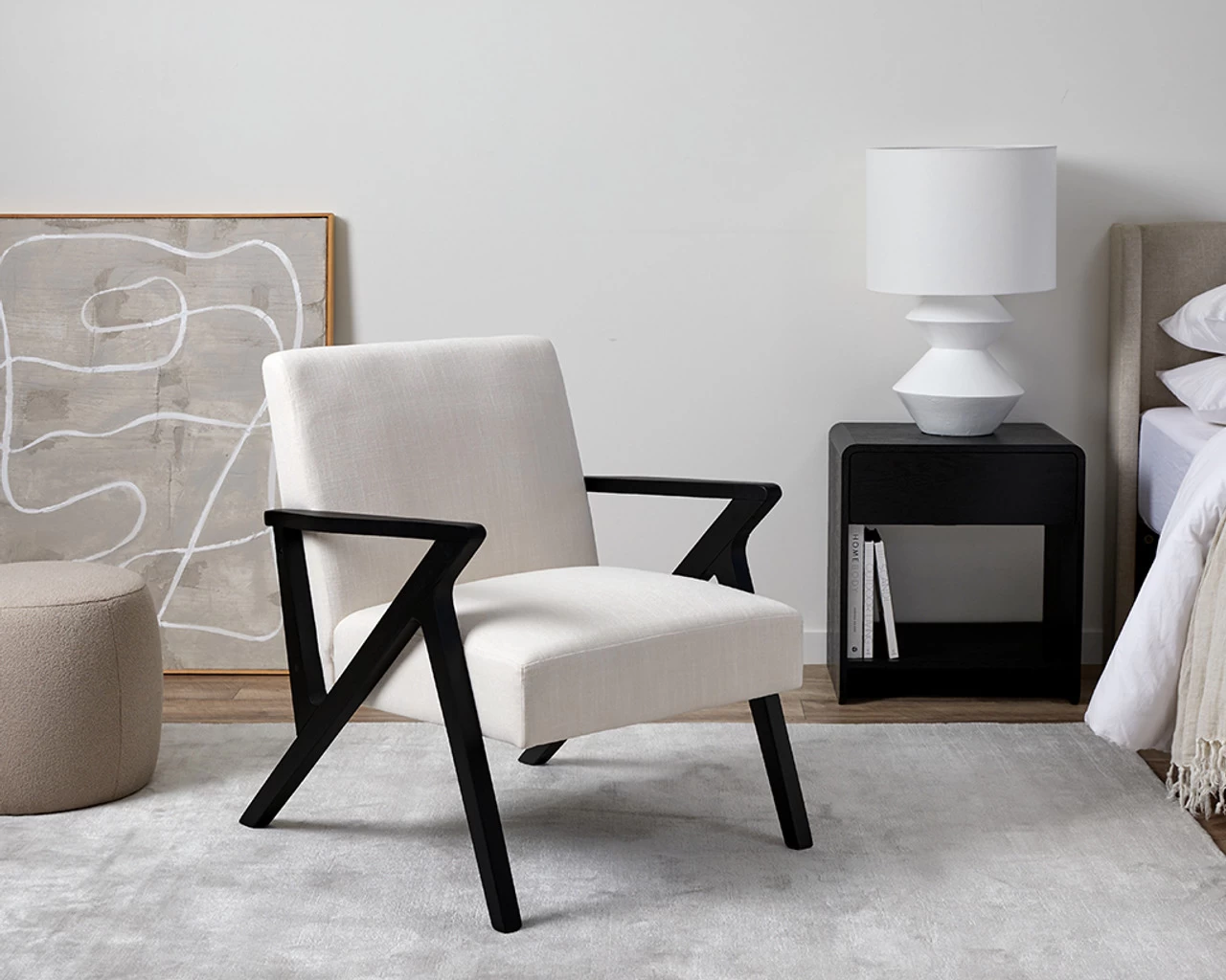 Hector Occasional Chair - Black/Natural