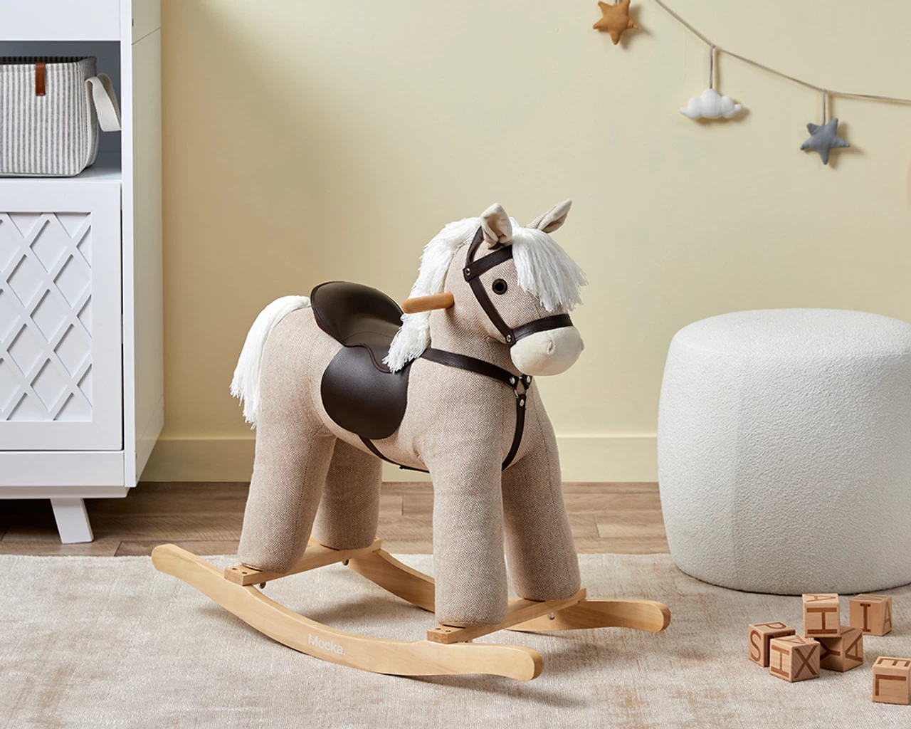 Kids Rocking Horse - Beige - Image 3