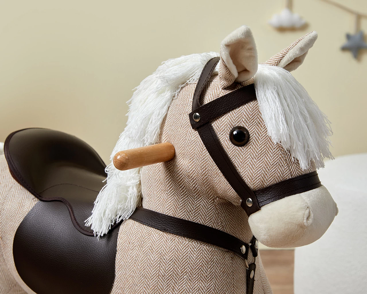Kids Rocking Horse - Beige - Image 4