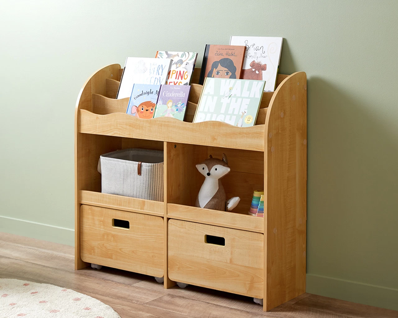 Theo Kids Bookshelf & Toy Drawer Organiser - Image 4