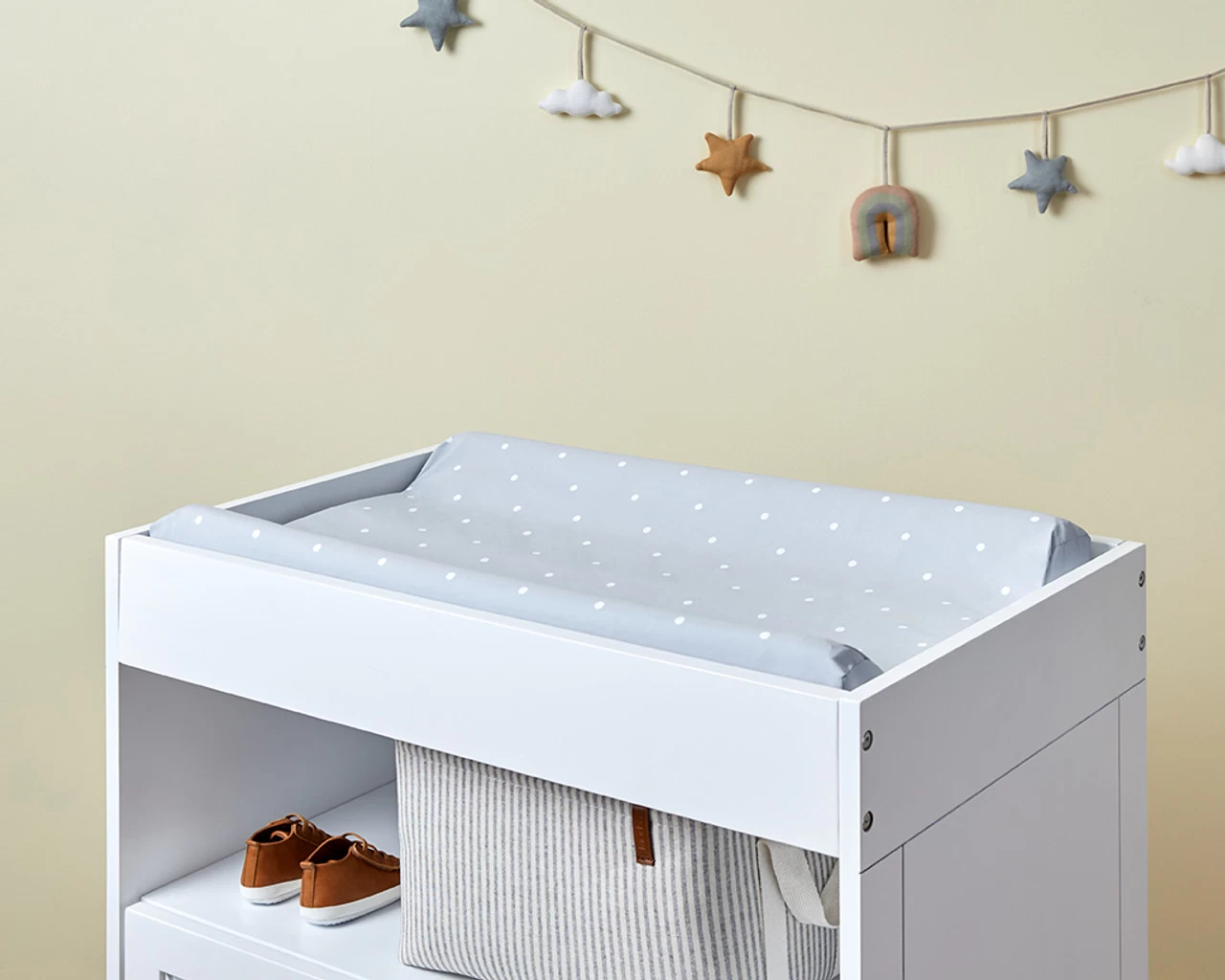 Mocka Change Mat Cover - Grey Spot