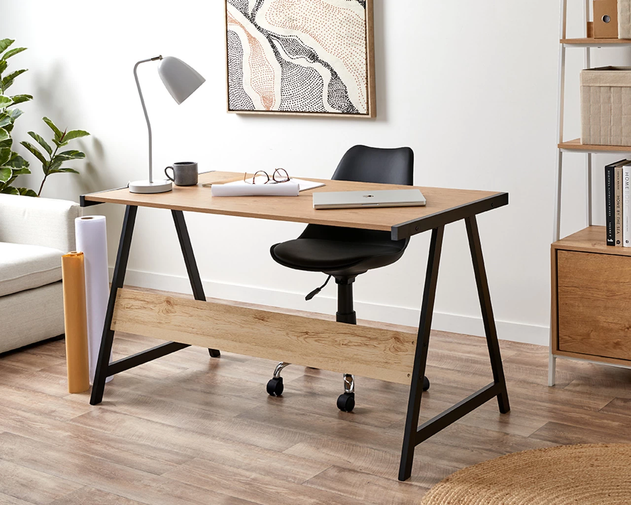Brixton Trestle Desk - Black - Image 3